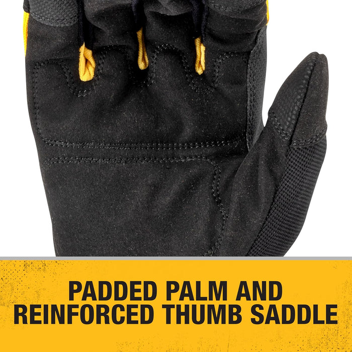 DEWALT DPG749 Unisex 40g Thinsulate Lined Cold Weather Glove with Padded Palm, Knuckle Gards and Touchscreen, Yellow/Black, Large