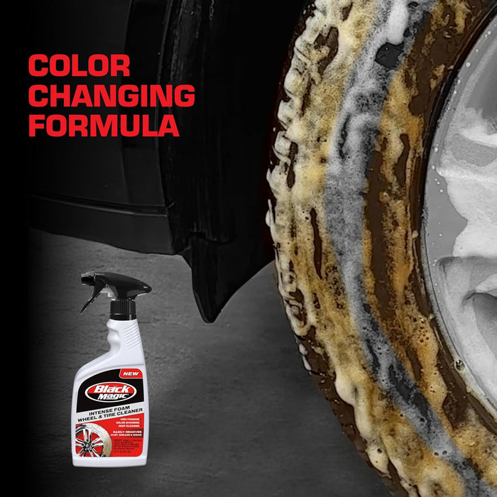 Black Magic 120228 Intense Foam Wheel & Tire Cleaner, High-Foaming Formula for Deep Cleaning, 22 Fl Oz (Pack of 1)