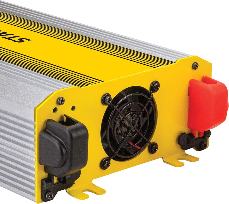 STANLEY PI1000S Power Inverter 1000W Car Converter: Triple AC Outlets, Dual 3.1A USB Ports, 12V DC Adapter 1000W Power Inverter