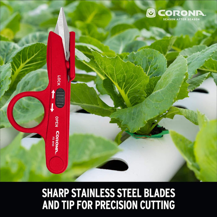 Corona FS4110 Hydroponic Finger Micro Snips, Red