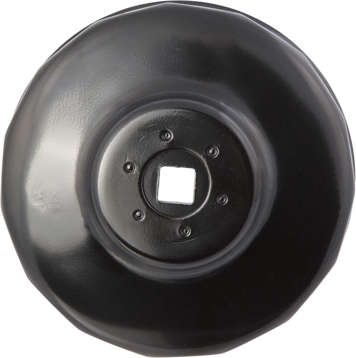 Steelman 41930 Low Profile Oil Filter Cap Wrench Socket 100mm x 15 Flute, 3/8-inch Drive, Heavy Duty Chrome Vanadium Steel