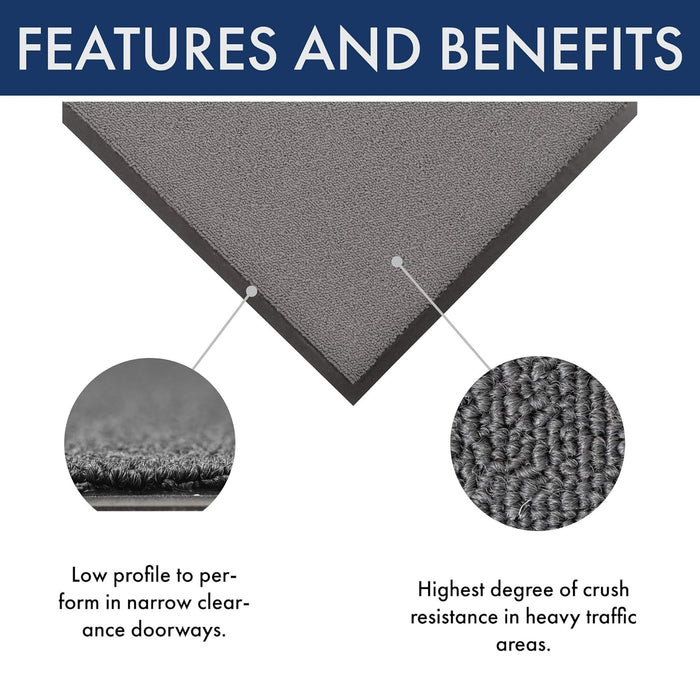 Notrax 141S0035GY Carpeted Entrance Mat, Gray, 3ft. x 5ft.