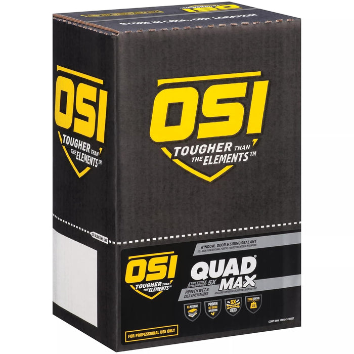OSI 2445634 Quad Max Window, Door and Siding Sealant, Clear, 9.5 fl oz Cartridge (Pack of 12)