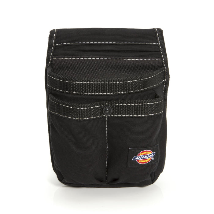 Dickies 57059 Storage Pouch for Tool and Work Belts, 4 Pockets, Cushioned Slip Pocket, Durable Canvas, Snap-Back Compatible with 3-inch Belts