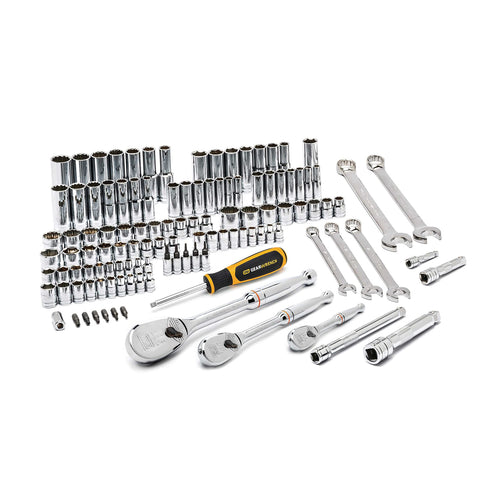 GEARWRENCH 83001D 118 Pc. 1/4", 3/8" & 1/2" Drive 6 & 12 Pt. Mechanics Tool Set, Standard & Deep, SAE/Metric
