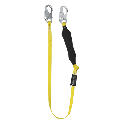 [USED-LIKE NEW] FallTech 8256LT 6' Soft Pack FT Basic Energy Absorbing Lanyard, Single-leg with Steel Snap Hooks