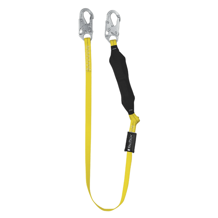 [USED-LIKE NEW] FallTech 8256LT 6' Soft Pack FT Basic Energy Absorbing Lanyard, Single-leg with Steel Snap Hooks