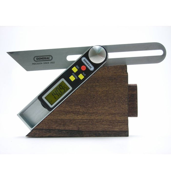 General Tools 828 T-Bevel Gauge & Protractor, Digital Angle Finder with Full LCD Display & 8" Stainless Steel Blade
