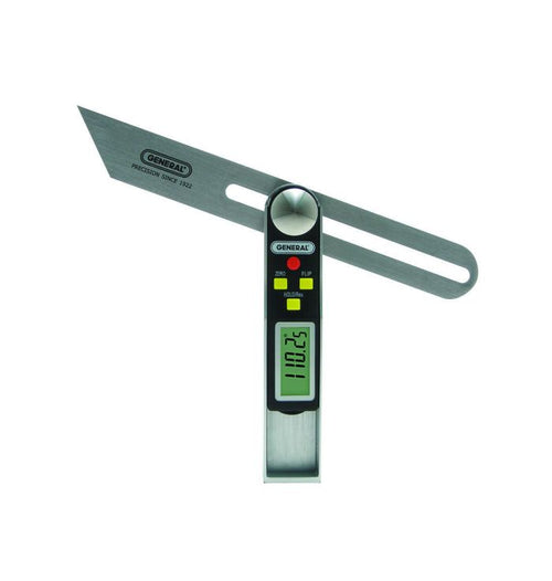 General Tools 828 T-Bevel Gauge & Protractor, Digital Angle Finder with Full LCD Display & 8" Stainless Steel Blade