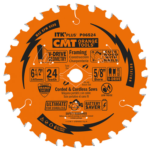 CMT Orange Tools P06524 ITK PLUS V-Drive Blade