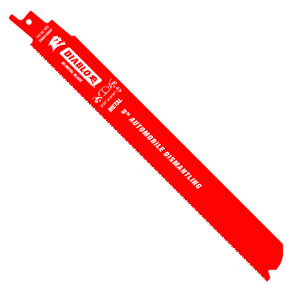Diablo DS0914WBF 9" Bi-Metal Reciprocating Saw Blades for Auto Dismantling, 14/18 TPI