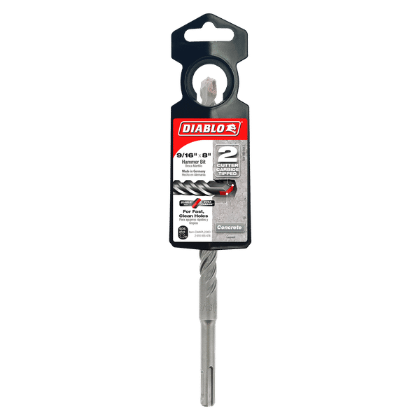 Diablo DMAPL2360 9/16" x 6" x 8" SDS-Plus 2-Cutter Carbide-Tipped Hammer Drill Bit