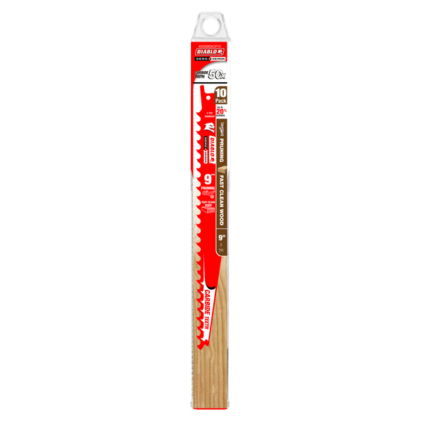 Diablo DS0903CP10 9" Carbide-Tip Pruning and Clean Wood Blade, 3 TPI (Pack of 10)