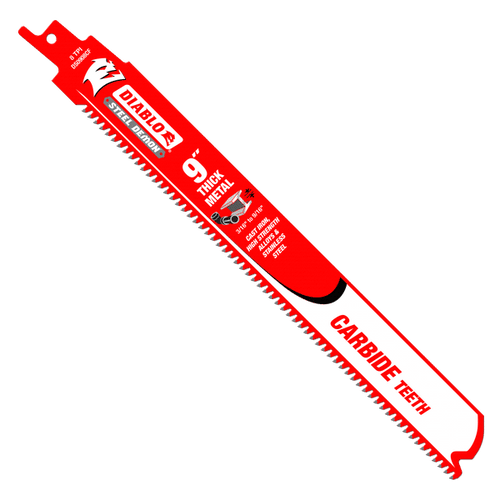 Diablo DS0908CF3 9" Steel Demon Carbide Blades for Thick Metal Cutting, 8 TPI (Pack of 3)