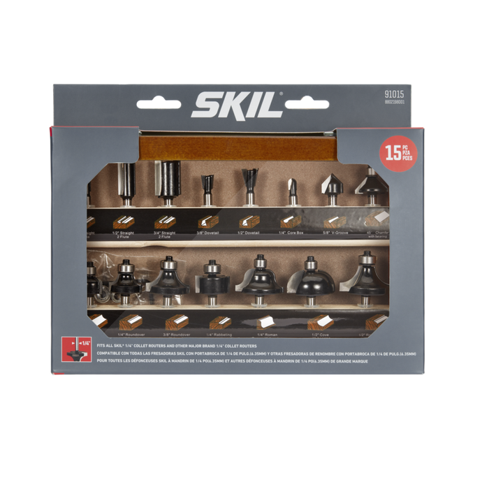 SKIL 15-Piece Router Bit Set