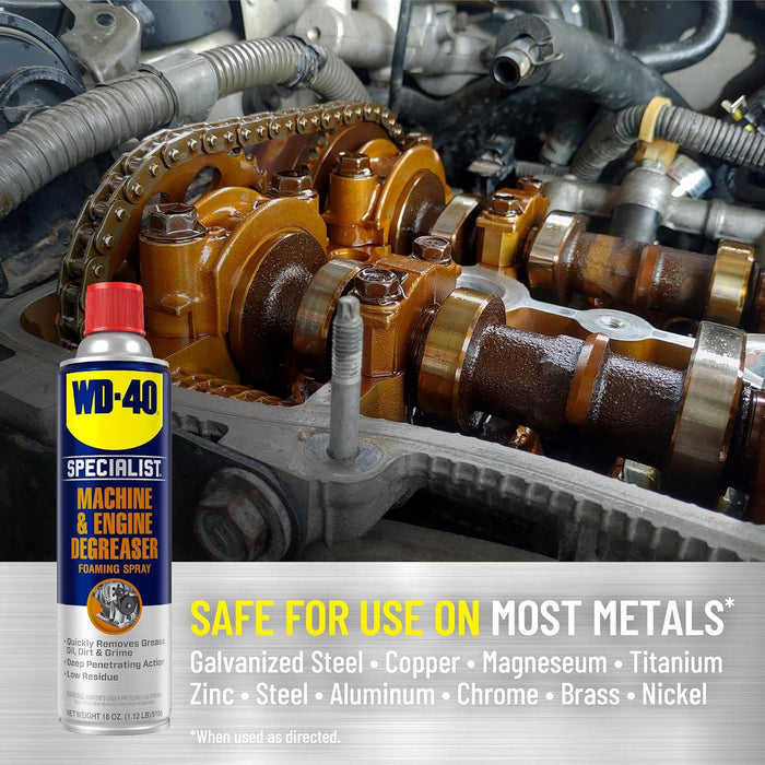 WD-40 300070 Specialist Machine & Engine Degreaser, 18 oz (Pack of 4)