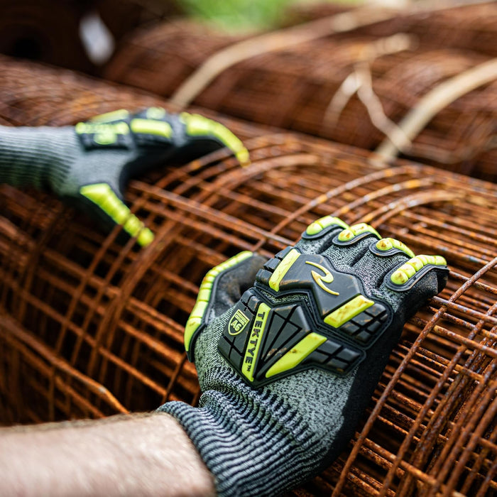 Radians RWG723L Unisex Cut Resistant A6 Nitrile Glove with TPR and TEKTYE Yarn, Large
