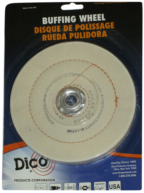 Dico 527-36-6 Cushion Sewn 6-Inch Diameter 1/2-Inch Thick Buffing Wheel