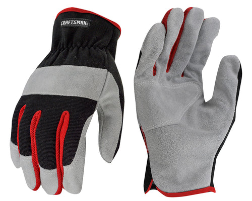 Radians CMXPGRA216L Craftsman Performance Hybrid Leather Work Glove, Red, Large (Pack of 1 Pair)