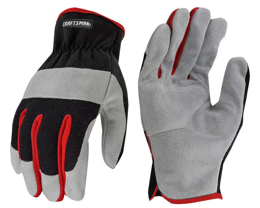 Radians CMXPGRA216L Craftsman Performance Hybrid Leather Work Glove, Red, Large (Pack of 1 Pair)