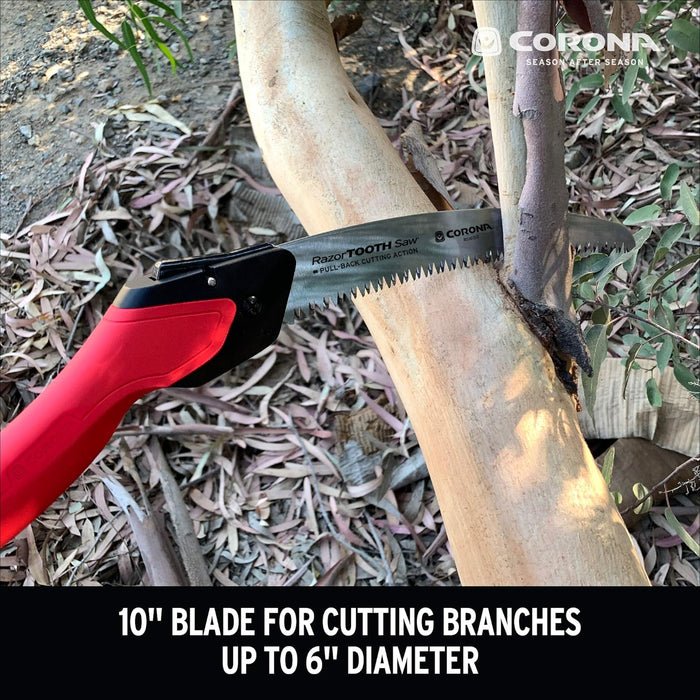 Corona Tools 10-Inch RazorTOOTH Folding Pruning Curved Blade Hand Saw - RS16150, Red