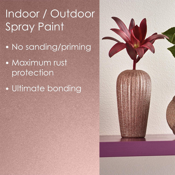 Krylon Fusion All-In-One Adhesive Spray Paint for Indoor/Outdoor Use, 12 oz, Rose Gold Rose Gold 12 Ounce (Pack of 1) Metallic