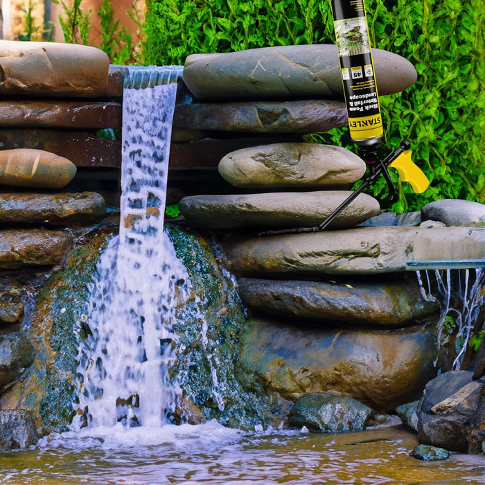 STANLEY Black Spray Foam Pro – Black Expanding Foam Sealant for RV, Automotive & Landscaping, Waterproof, UV Resistant, Strong Adhesion, Gun Use – Gun & Cleaner NOT Included - 24oz, Black Foam Pro (Pack of 12)