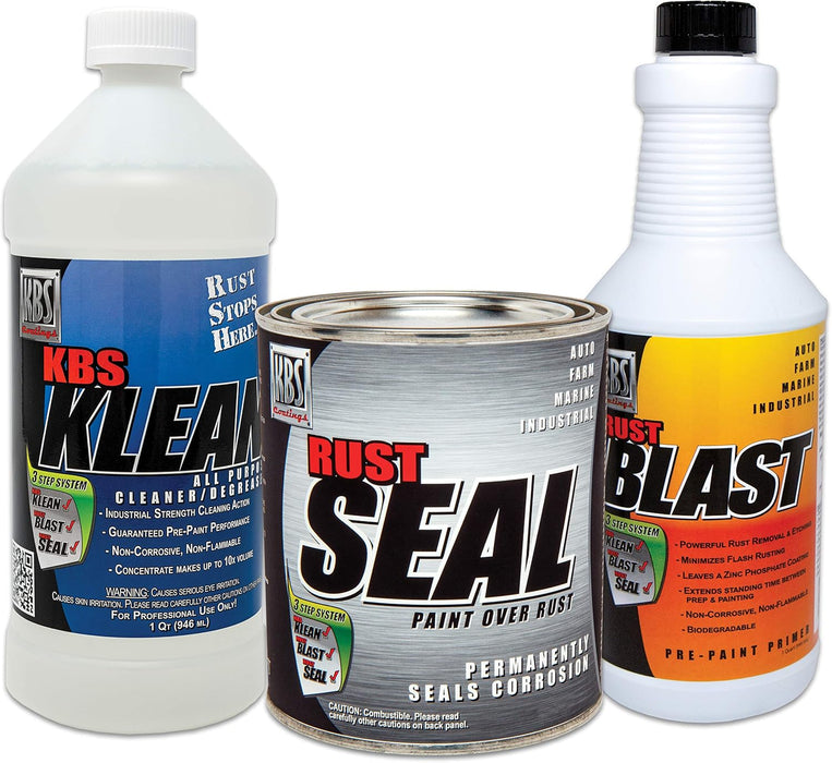 KBS Coatings 57009 Cat Yellow Quart Size Rust Prevention Frame Coater Kit, Preps and Coats an Entire Car or Truck Frame