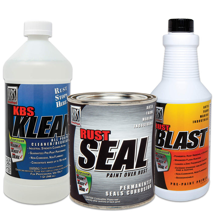KBS Coatings 57007 Safety Green Quart Size Rust Prevention Frame Coater Kit, Preps and Coats Entire Car or Truck Frame