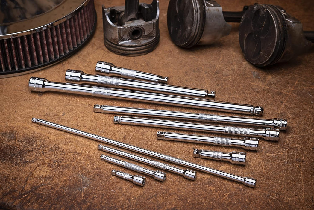 GEARWRENCH 81320A-07 11 Piece 1/4", 3/8", 1/2" Drive Wobble Extension Set