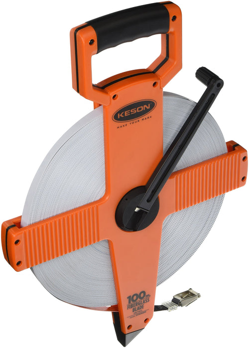 Keson OTR100M Open Reel Fiberglass Tape Measure Reel (Graduations: 2mm), 100-Meter