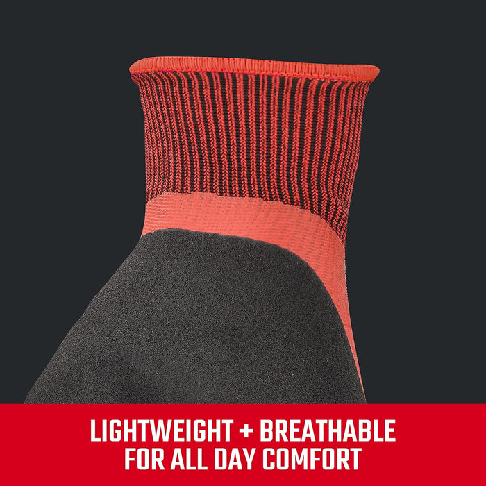 Radians CMXPGRA18L Craftsman Sandy Foam Latex Waterproof Grip Glove, Red, Large (Pack of 2)