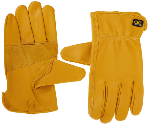 Custom Leathercraft 2060L Top Grain Goatskin Work Gloves, Large, Gold (Pack of 1)