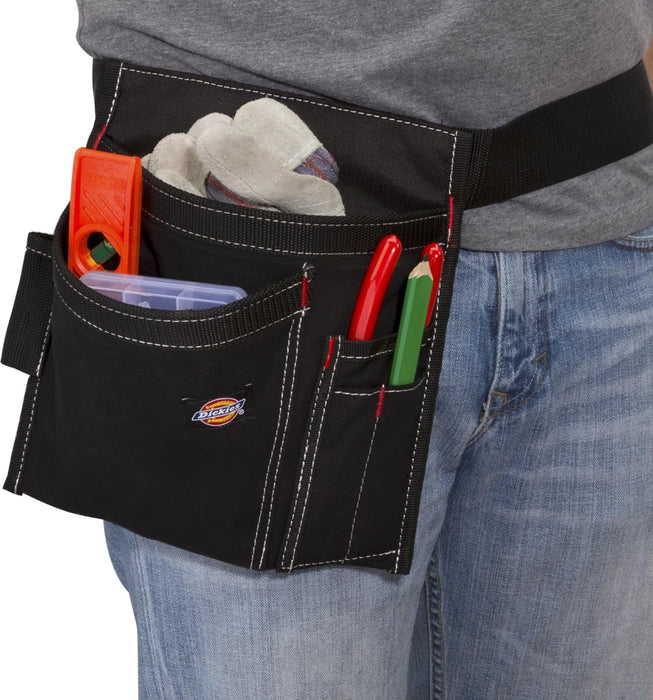 Dickies 57080 5-Pocket Single Side Tool Belt Pouch/Work Apron, Durable Canvas Construction, Adjustable Belt for Custom Fit