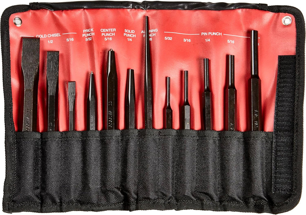 Mayhew Tools 66258 Punch & Chisel Set (Metric), 12 piece, multi, one size