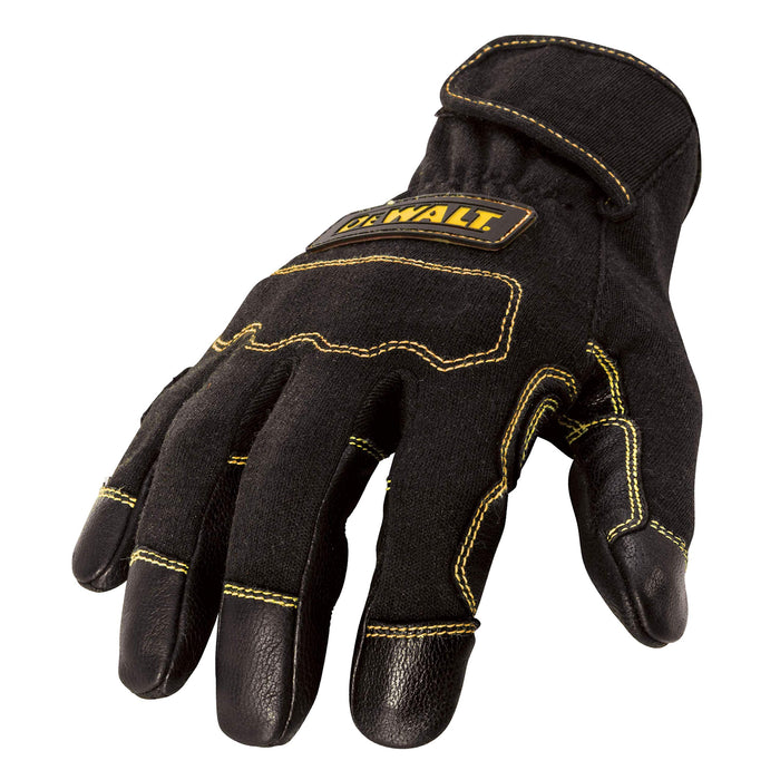 DEWALT DXMF01052MD Short Cuff Durable Welding and Fabricator Gloves, Abrasion-Resistant Leather Palm, Constructed of Fire-Resistant Materials, Kevlar Stitching, Knuckle Guard, Medium