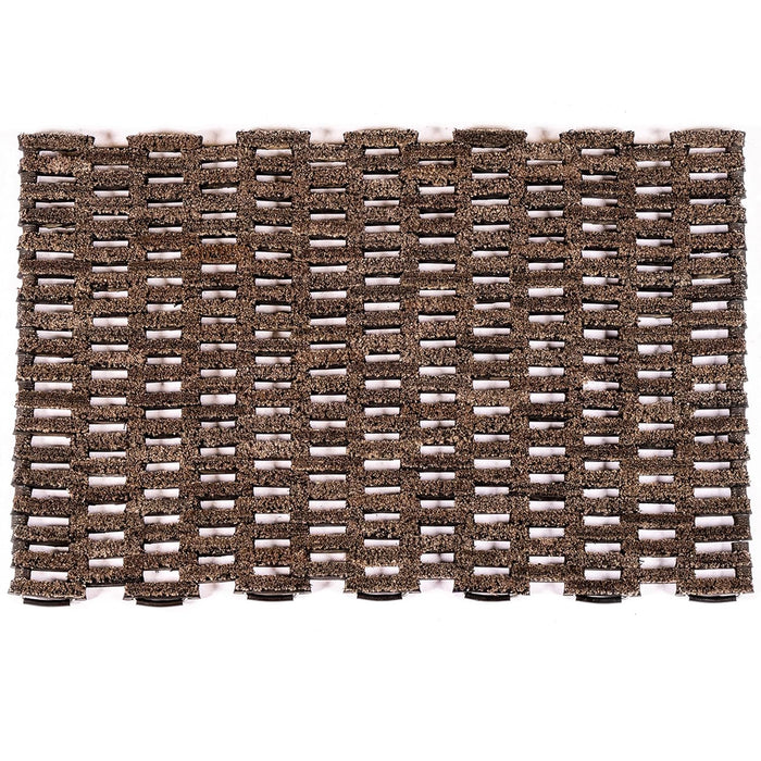 Durable Corporation - 400S2436 Dura-Rug Recycled Fabric Tire-Link Outdoor Entrance Mat, 24" x 36", Black