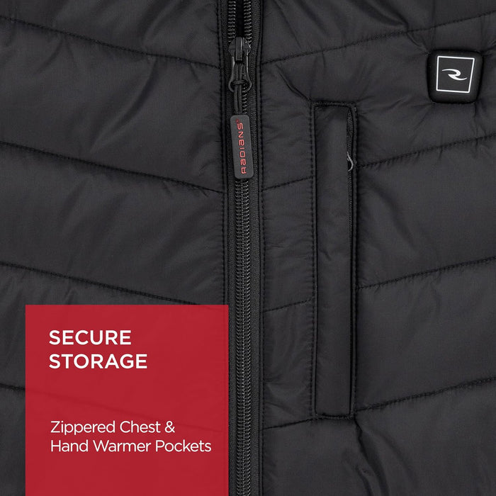 Radians (RHG-V200B-XL) Men's Heated Apparel -  Vest, Black, X-Large