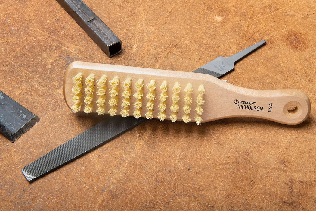 Crescent Nicholson 21467 10" File Card and Brush