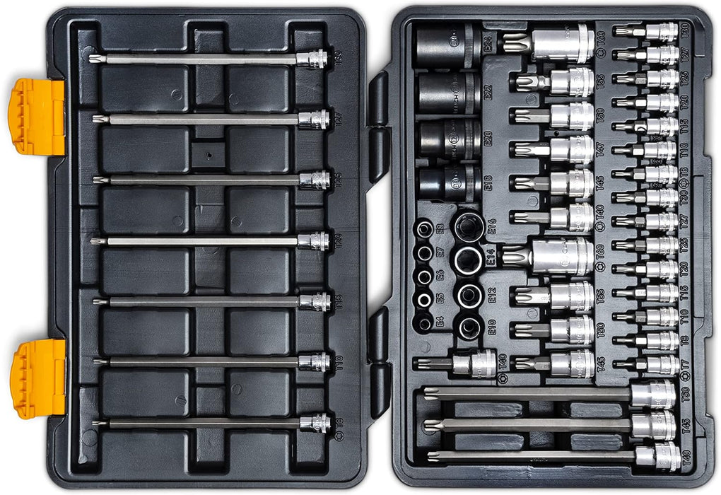 GEARWRENCH 89087 49 Piece 1/4", 3/8", 1/2" Drive Torx Bit Socket Master Set