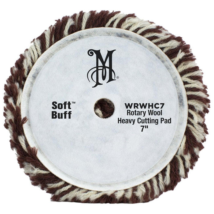Meguiar's WRWHC7 7" Soft Buff Rotary Heavy Cutting Wool Pad