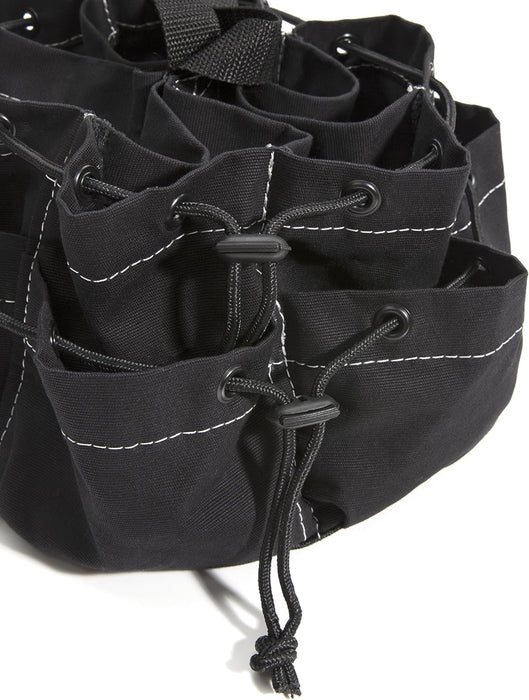 Dickies 57058 12-Pocket Drawstring Work/Tool Bag, Heavy-Duty Drawstrings for Quick-Closure, Snap-Secured Tape Strap, Durable Canvas Construction, Black