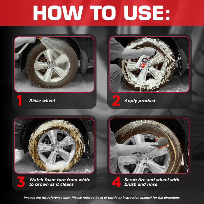 Black Magic 120228 Intense Foam Wheel & Tire Cleaner, High-Foaming Formula for Deep Cleaning, 22 Fl Oz (Pack of 1)