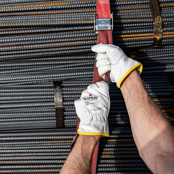 Radians RWG58M Unisex Cut Resistant A6 KAMORI White Grain Goatskin Driver, Medium