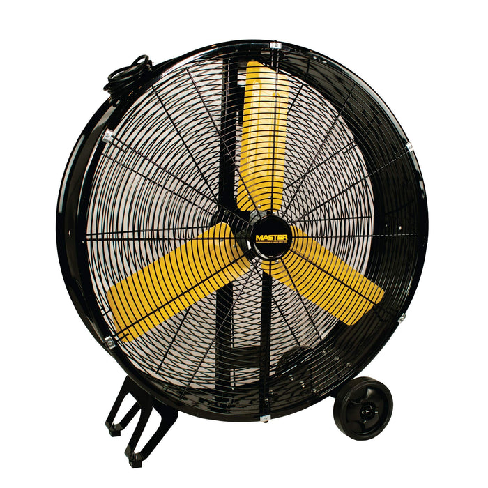 Master MAC-30D 30 Inch Industrial High Velocity Barrel Fan, Use for Shop, Garage or Warehouse, All-Metal Construction with Steel-Coated Safety Grill, 2 Speed Settings