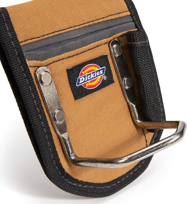 Dickies 57017 2-Compartment Hammer Holder for Tool and Work Belts, Durable Canvas, Includes Tool Loop and Pocket