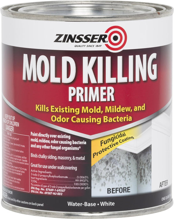 qt Zinsser 276087 White Zinsser, Mold Killing Primer Water-Based Mold Killing Primer