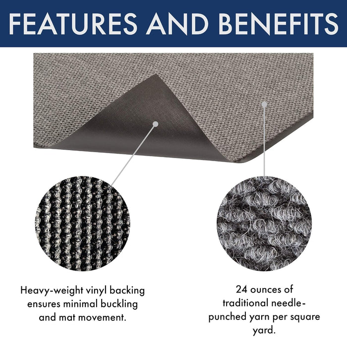 Notrax - 136S0048GY 136 Polynib Entrance Mat, for Home or Office, 4' X 8' Gray