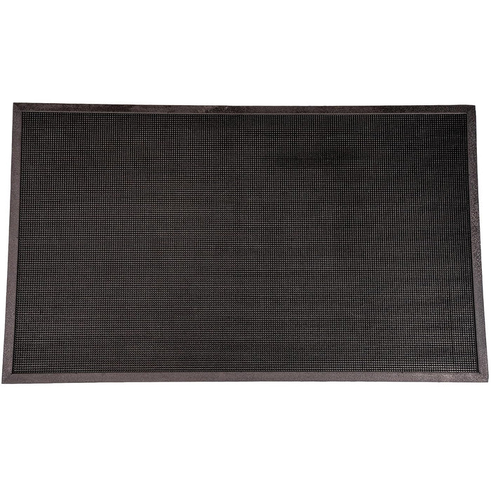 Durable Heavy Duty Rubber Fingertip Outdoor Entrance Mat 36" x 60", Black