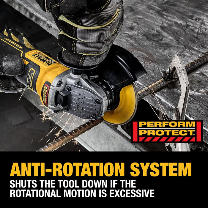 DEWALT DCG410VSB 20V MAX XR 4-1/2 in. - 5 in. Brushless Variable Speed Paddle Switch Grinder (Tool Only)